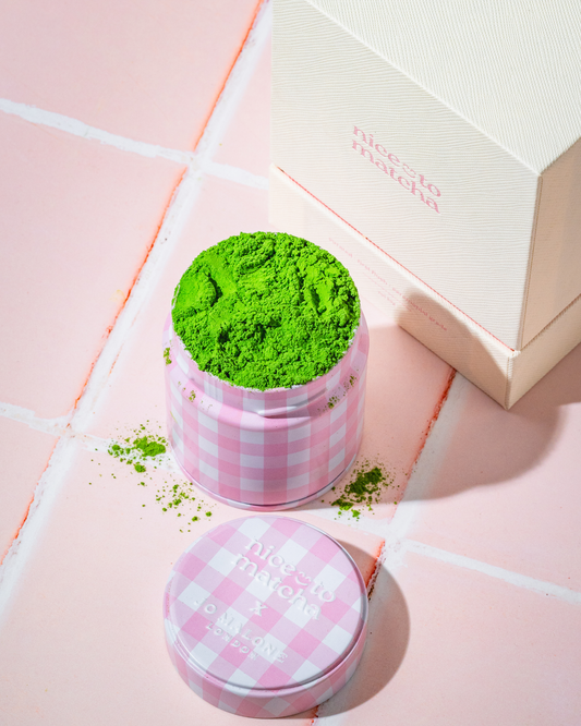 Jo Malone London x Nice To Matcha limited edition ceremonial matcha tin — collaboration packaging