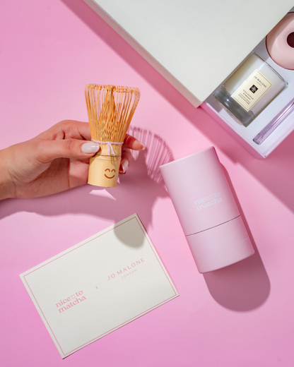 Jo Malone London x Nice To Matcha limited edition gift set — matcha tools, candle and packaging